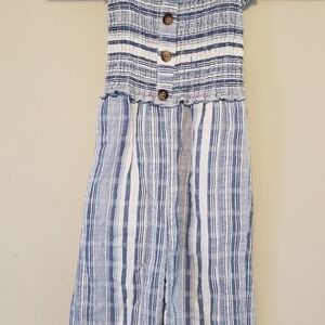 Striped Blue and White Kids Bodysuit